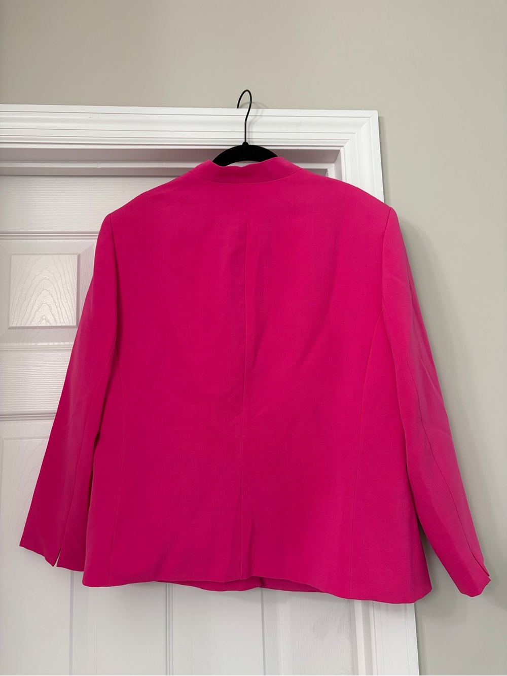 Kasper Women's Bright Pink Open-Front Blazer - Picture 3 of 4